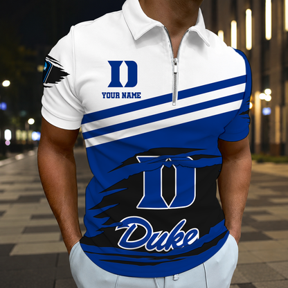 HOT DEAL - NEW CUSTOMIZED NCAA CFH13 DLD DUKE BLUE DEVILS POLO SHIRT, ZIP POLO SHIRT & T-SHIRTS