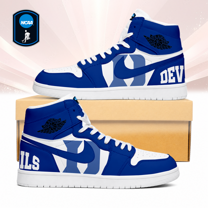 SPECIAL EDITION - NEW CUSTOMIZED NCAA CFH13 DLD DUKE BLUE DEVILS AIR JORDAN SNEAKERS