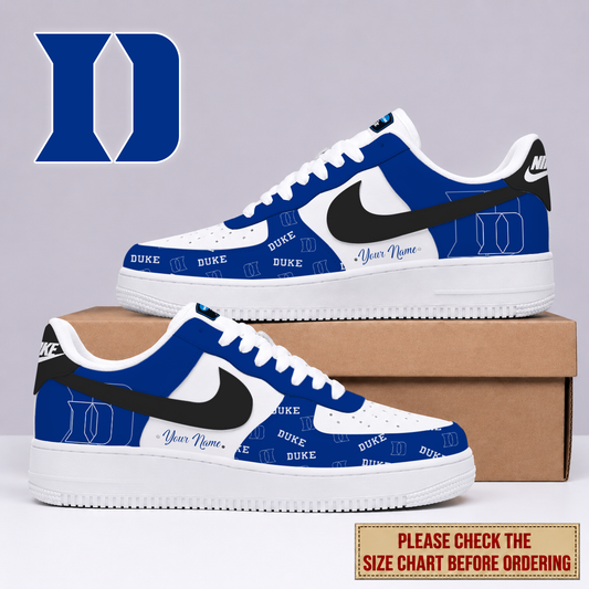 FINAL SALE - NEW CUSTOMIZED NCAA CFH13 DLD DUKE BLUE DEVILS AF1 SHOES