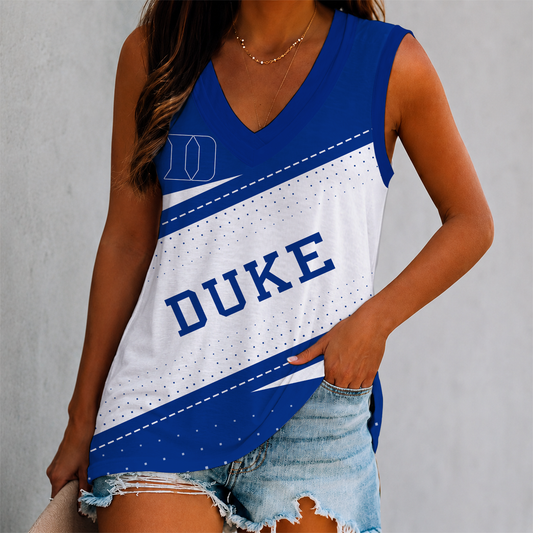 LIMITED EDITION - NEW CUSTOMIZED NCAA CFH13 DLD DUKE BLUE DEVILS WOMEN'S V-NECK TANK TOP