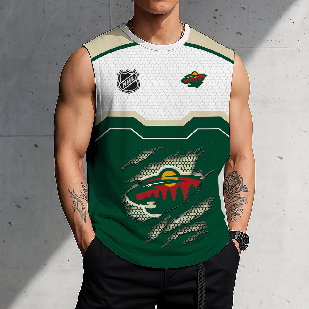 LIMITED EDITION - NEW CUSTOMIZED NHL13 MNW MINNESOTA WILD MEN'S GYM SHIRT