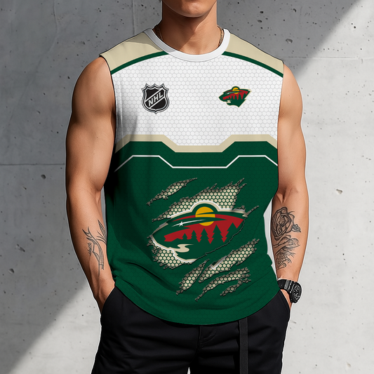 LIMITED EDITION - NEW CUSTOMIZED NHL13 MNW MINNESOTA WILD MEN'S GYM SHIRT