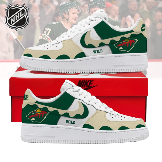 LIMITED EDITION - NEW CUSTOMIZED NHL13 MNW MINNESOTA WILD AF1 SHOES