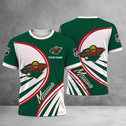 ELITE EDITION - NEW CUSTOMIZED NHL13 MNW MINNESOTA WILD T-SHIRT, POLO SHIRT, ZIP POLO SHIRT, SWEATSHIRT, HOODIE & ZIP HOODIE