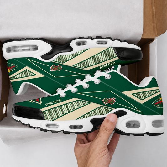 FLASH SALE - NEW CUSTOMIZED NHL13 MNW MINNESOTA WILD AIR MAX PLUS SNEAKERS