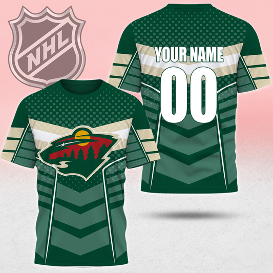 SPECIAL EDITION - NEW CUSTOMIZED NHL13 MNW MINNESOTA WILD T-SHIRT, POLO SHIRT, ZIP POLO SHIRT, SWEATSHIRT, HOODIE & ZIP HOODIE