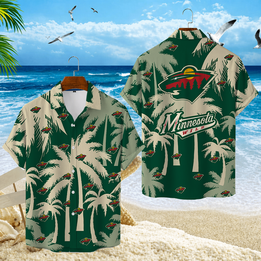 LIMITED EDITION - NEW CUSTOMIZED NHL13 MNW MINNESOTA WILD UNISEX HAWAIIAN SHIRT