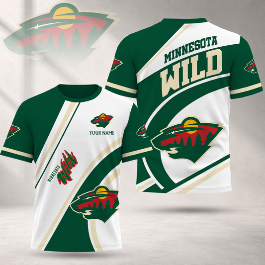 FLASH SALE - NEW CUSTOMIZED NHL13 MNW MINNESOTA WILD T-SHIRT, POLO SHIRT, ZIP POLO SHIRT, SWEATSHIRT, HOODIE & ZIP HOODIE