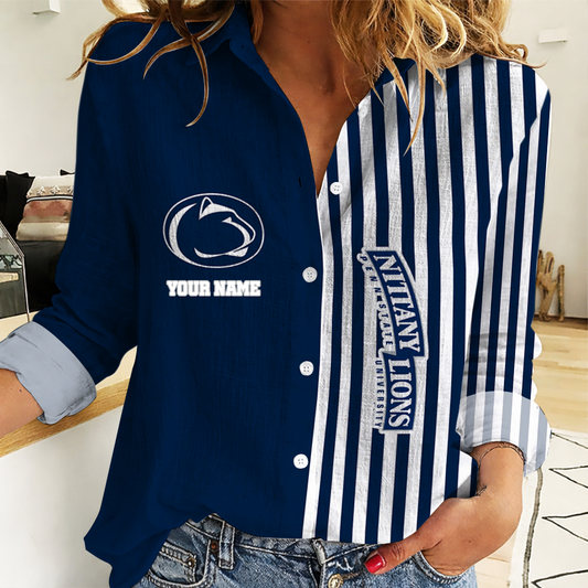 VIRAL EDITION - NEW CUSTOMIZED NCAA MFF13 PNL PENN STATE NITTANY LIONS WOMEN CASUAL SHIRT FOR FAN