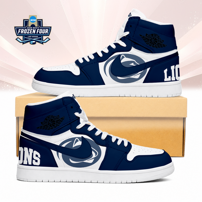 VIRAL EDITION - NEW CUSTOMIZED NCAA MFF13 PNL PENN STATE NITTANY LIONS AIR JORDAN SNEAKERS