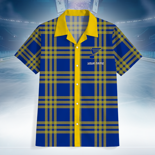 LIMITED EDITION - NEW CUSTOMIZED NHL14 SLB ST. LOUIS BLUES UNISEX HAWAIIAN SHIRT