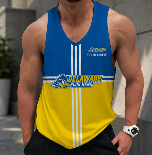FLASH SALE - NEW CUSTOMIZED NCAA CFH14 DFH DELAWARE FIGHTIN' BLUE HENS UNISEX TANK TOP