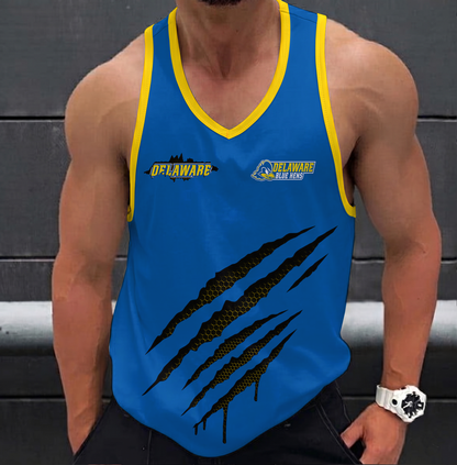 ELITE EDITION - NEW CUSTOMIZED NCAA CFH14 DFH DELAWARE FIGHTIN' BLUE HENS UNISEX TANK TOP