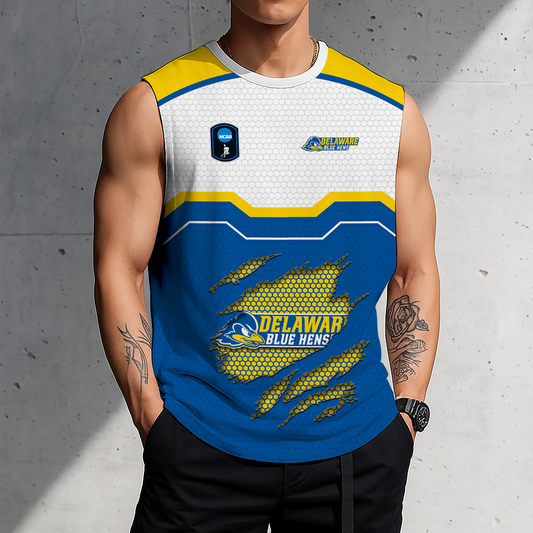 FLASH SALE - NEW CUSTOMIZED NCAA CFH14 DFH DELAWARE FIGHTIN' BLUE HENS MEN'S GYM SHIRT