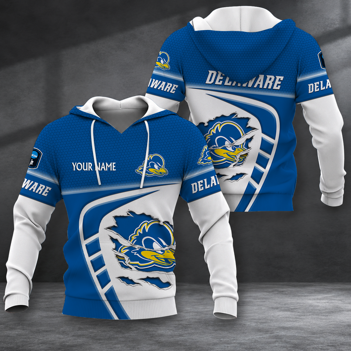 LIMITED EDITION - NEW CUSTOMIZED NCAA CFH14 DFH DELAWARE FIGHTIN' BLUE HENS HOODIE, ZIP HOODIE, T-SHIRT, POLO SHIRT, ZIP POLO SHIRT & SWEATSHIRT