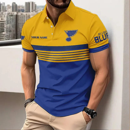 HOT DEAL - NEW CUSTOMIZED NHL14 SLB ST. LOUIS BLUES POLO SHIRT, ZIP POLO SHIRT & T-SHIRTS