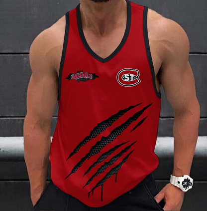 VIRAL EDITION - NEW CUSTOMIZED NCAA MFF14 SCH ST. CLOUD STATE HUSKIES UNISEX TANK TOP