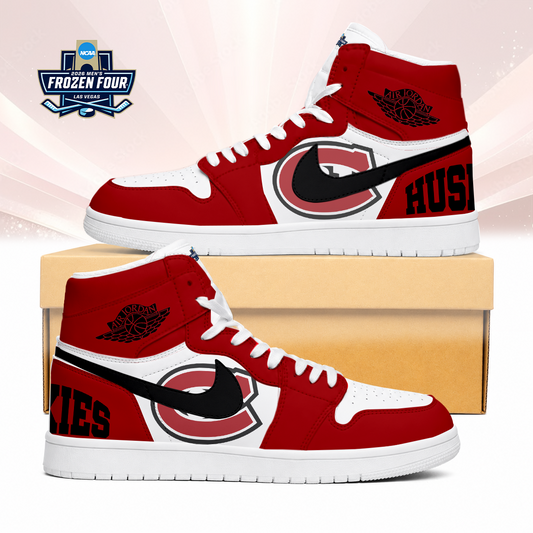 VIRAL EDITION - NEW CUSTOMIZED NCAA MFF14 SCH ST. CLOUD STATE HUSKIES AIR JORDAN SNEAKERS