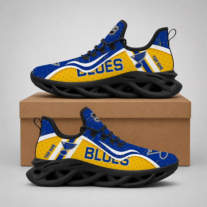 LIMITED EDITION - NEW CUSTOMIZED NHL14 SLB ST. LOUIS BLUES CLUNKY SNEAKERS