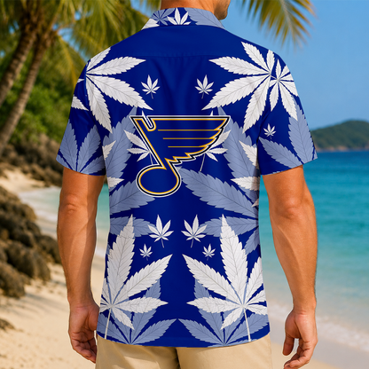 LIMITED EDITION - NEW CUSTOMIZED NHL14 SLB ST. LOUIS BLUES UNISEX HAWAIIAN SHIRT