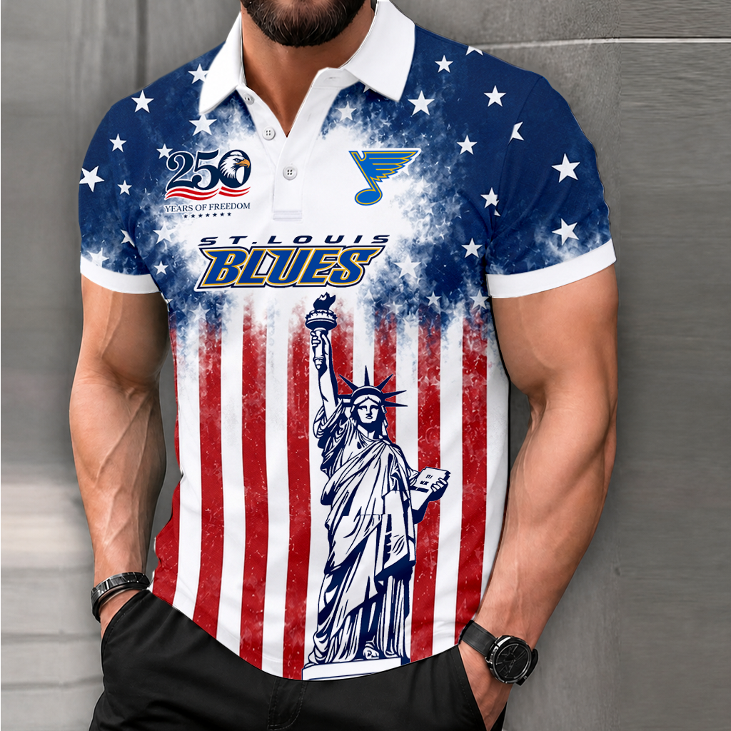 LIMITED EDITION - NEW CUSTOMIZED NHL14 SLB ST. LOUIS BLUES POLO SHIRT, ZIP POLO SHIRT & T-SHIRTS