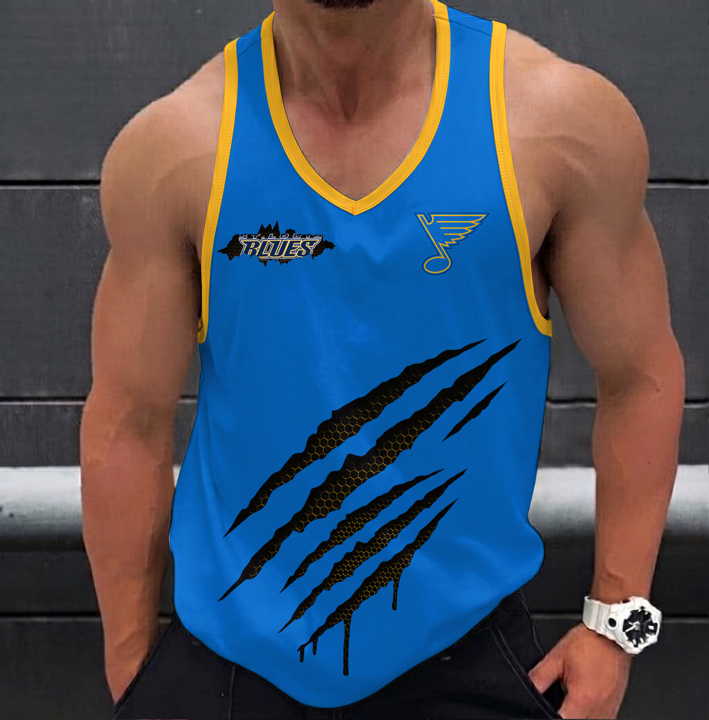 LIMITED EDITION - NEW CUSTOMIZED NHL14 SLB ST. LOUIS BLUES UNISEX TANK TOP