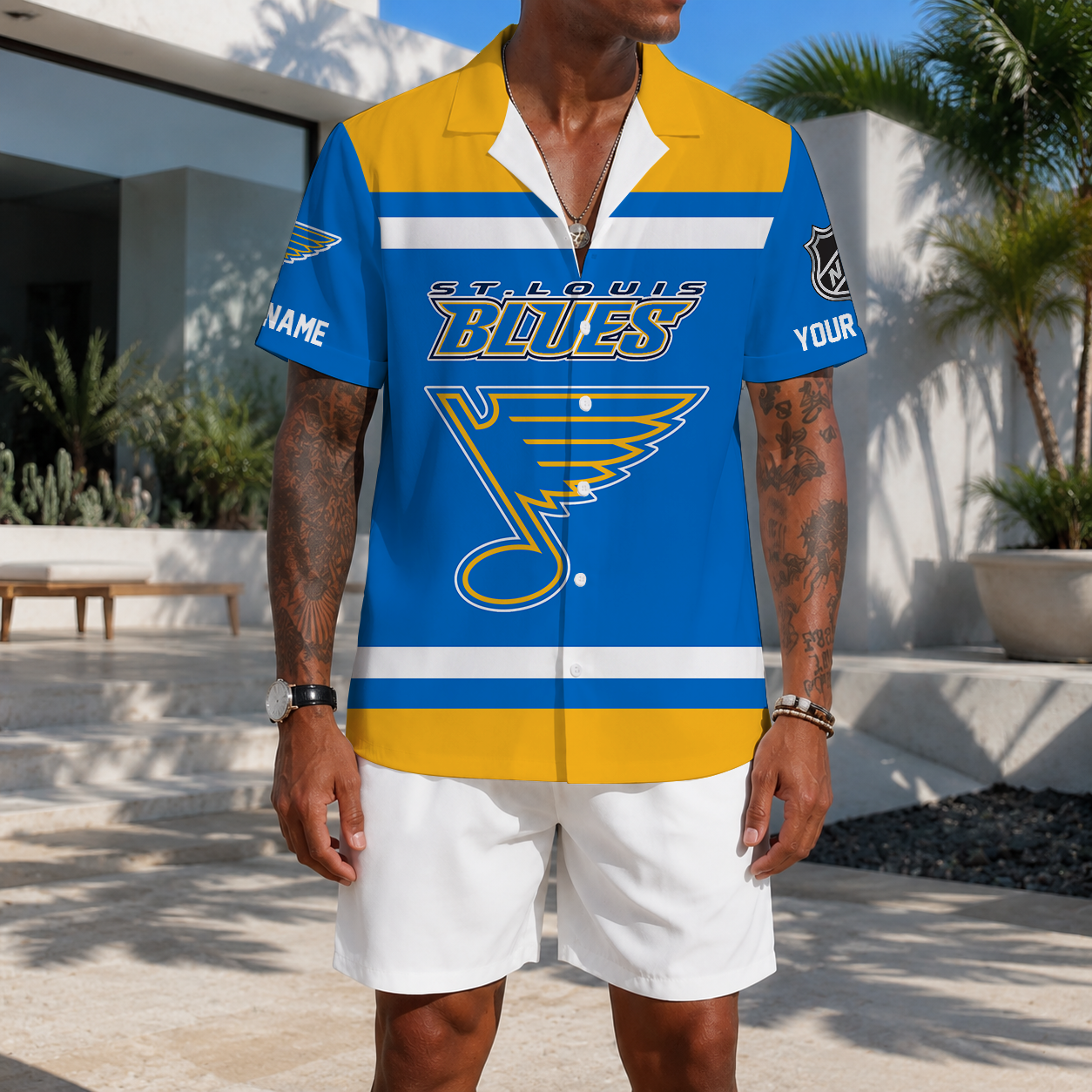 VIRAL EDITION - NEW CUSTOMIZED NHL14 SLB ST. LOUIS BLUES UNISEX HAWAIIAN SHIRT