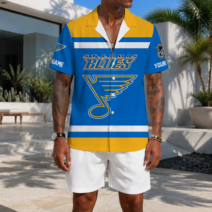 VIRAL EDITION - NEW CUSTOMIZED NHL14 SLB ST. LOUIS BLUES UNISEX HAWAIIAN SHIRT