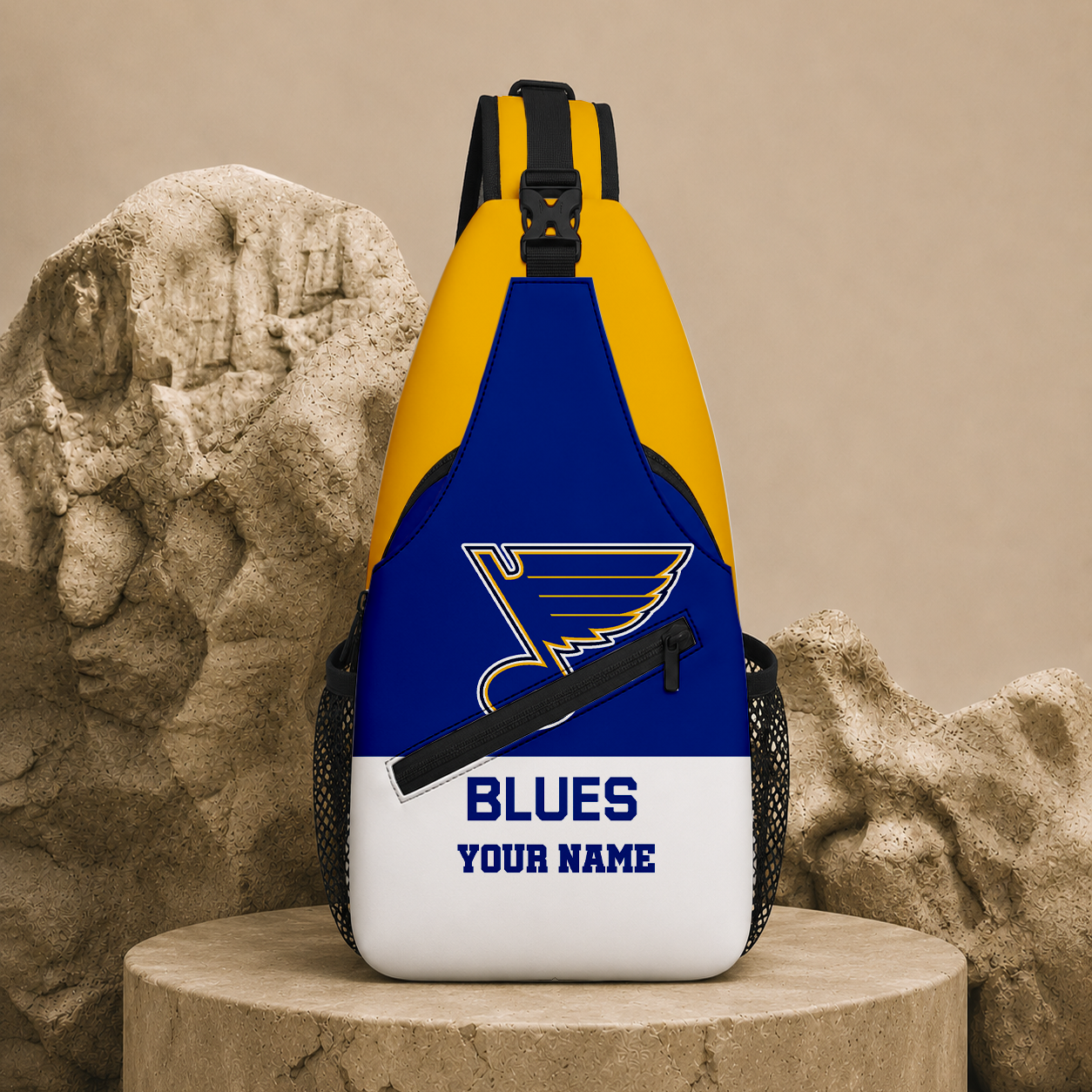 LIMITED EDITION - NEW CUSTOMIZED NHL14 SLB ST. LOUIS BLUES SLING BAG