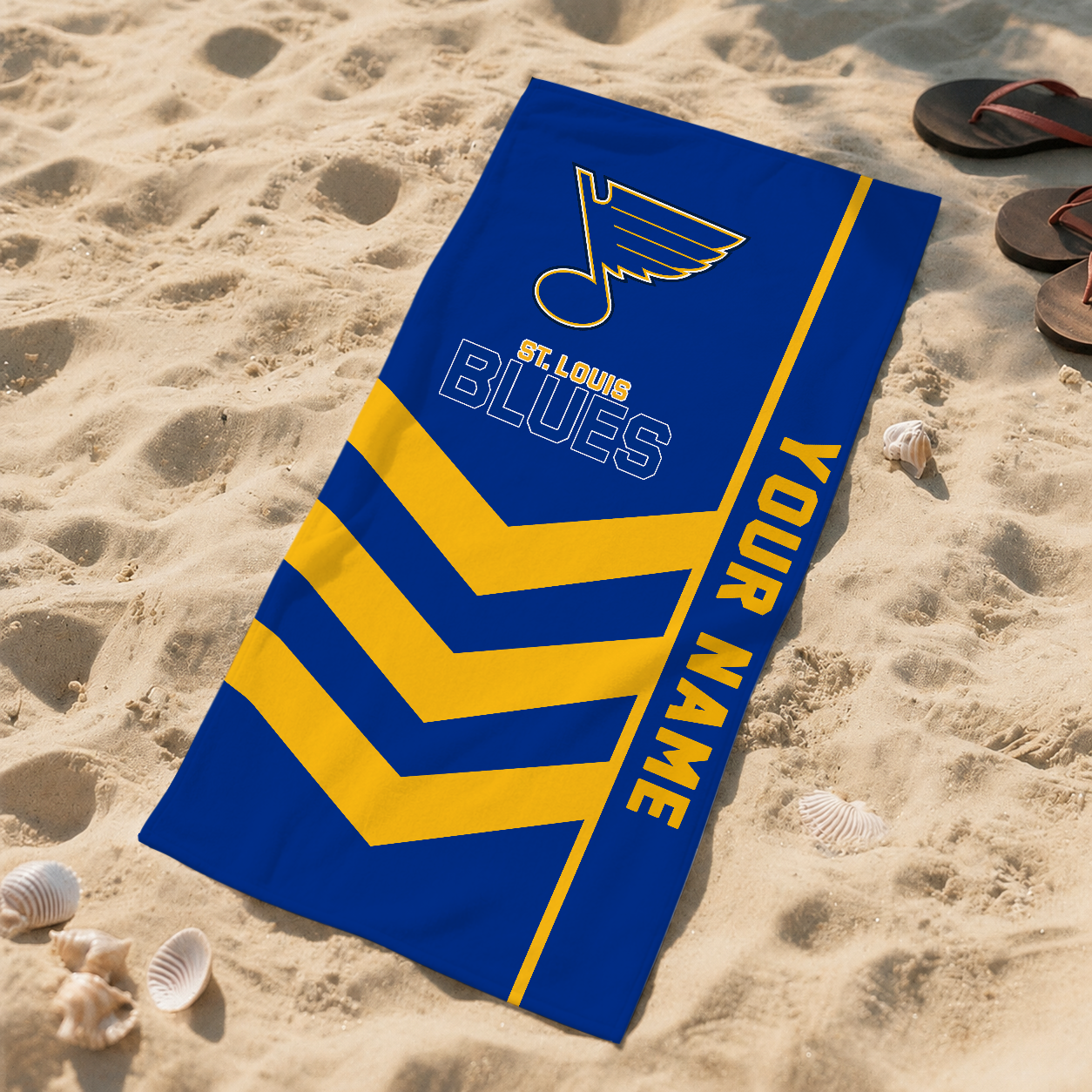 VIRAL EDITION - NEW CUSTOMIZED NHL14 SLB ST. LOUIS BLUES BEACH TOWEL