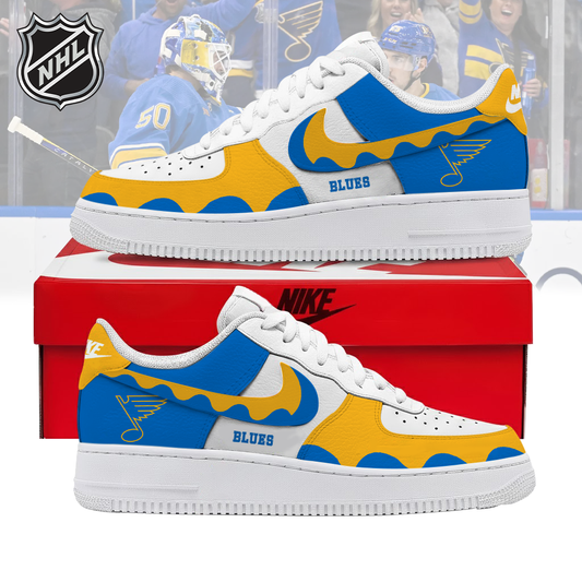 LIMITED EDITION - NEW CUSTOMIZED NHL14 SLB ST. LOUIS BLUES AF1 SHOES