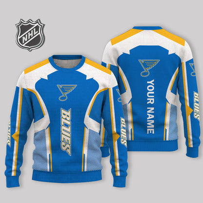 FINAL SALE - NEW CUSTOMIZED NHL14 SLB ST. LOUIS BLUES UGLY SWEATER