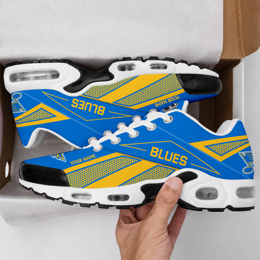 FLASH SALE - NEW CUSTOMIZED NHL14 SLB ST. LOUIS BLUES AIR MAX PLUS SNEAKERS