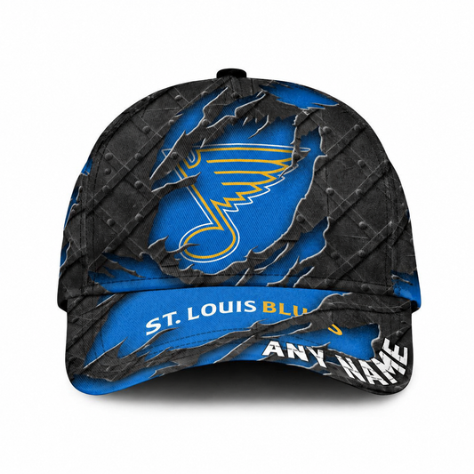 SPECIAL EDITION - NEW CUSTOMIZED NHL14 SLB ST. LOUIS BLUES CLASSIC CAP