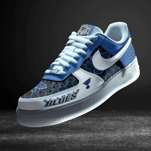 LIMITED EDITION - NEW CUSTOMIZED NHL14 SLB ST. LOUIS BLUES AF1 SHOES