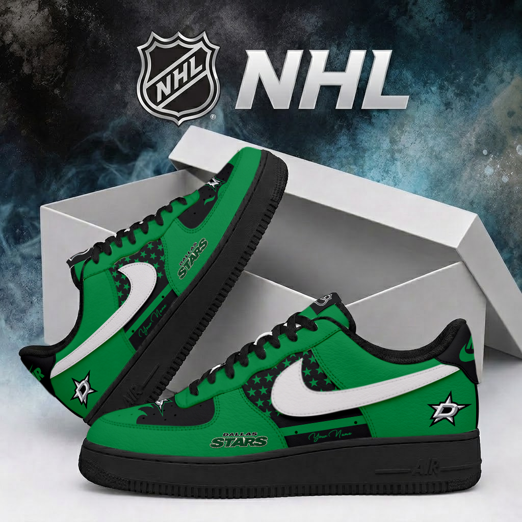 LIMITED EDITION - NEW CUSTOMIZED NHL15 DLS DALLAS STARS AF1 SHOES