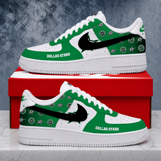 FINAL SALE - NEW CUSTOMIZED NHL15 DLS DALLAS STARS AF1 SHOES