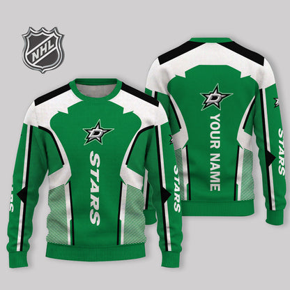 FINAL SALE - NEW CUSTOMIZED NHL15 DLS DALLAS STARS UGLY SWEATER