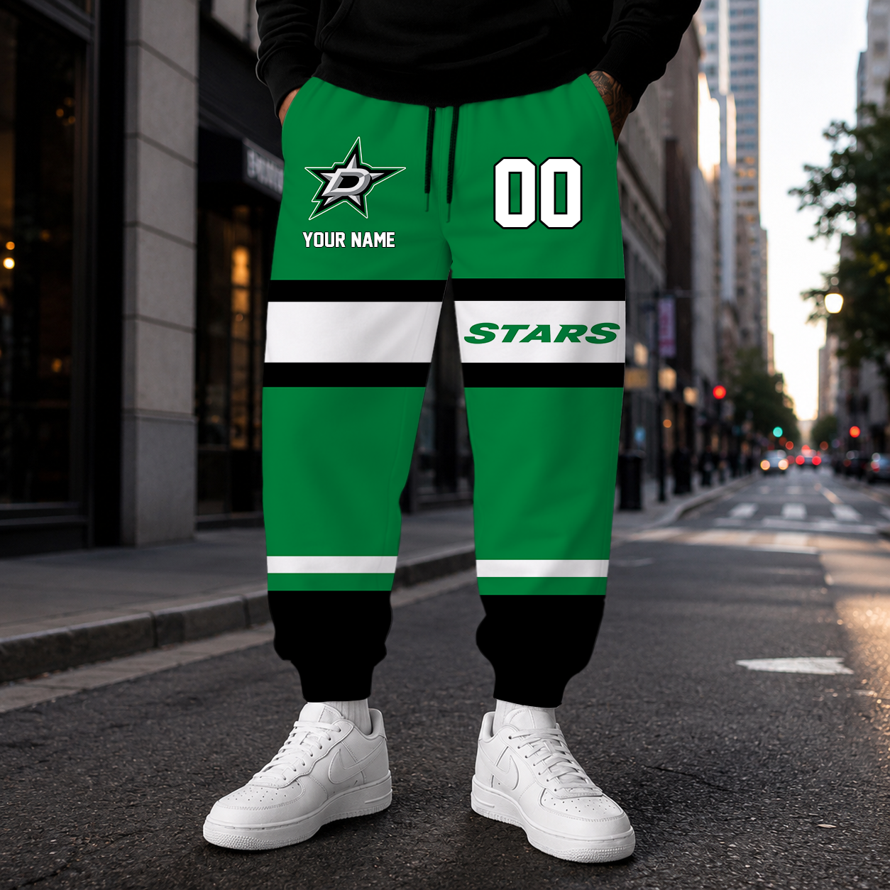 HOT DEAL - NEW CUSTOMIZED NHL15 DLS DALLAS STARS SWEATPANTS