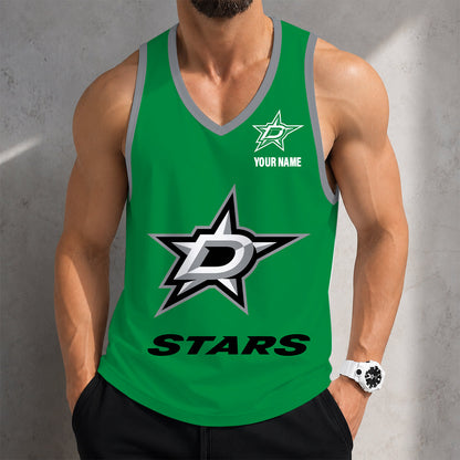 VIRAL EDITION - NEW CUSTOMIZED NHL15 DLS DALLAS STARS MEN'S TANK TOP