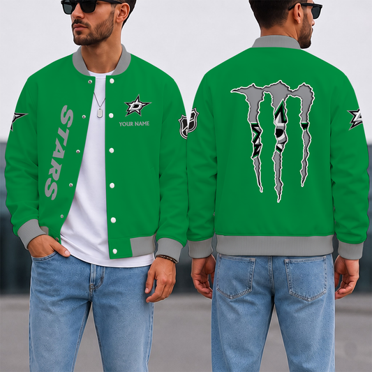 LIMITED EDITION - NEW CUSTOMIZED NHL15 DLS DALLAS STARS SATIN VARSITY JACKET & BASEBALL JACKET