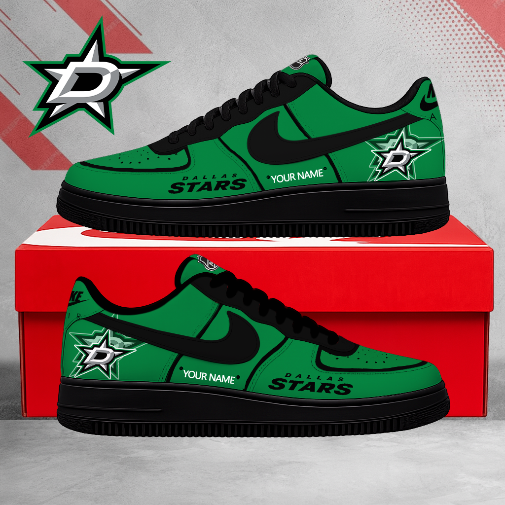 FLASH SALE - NEW CUSTOMIZED NHL15 DLS DALLAS STARS AF1 SHOES