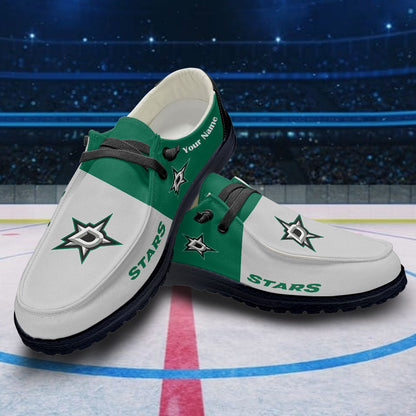 LIMITED EDITION - NEW CUSTOMIZED NHL15 DLS DALLAS STARS PREMIUM LOAFER SHOES