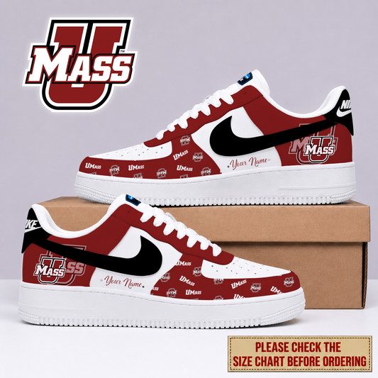 FINAL SALE - NEW CUSTOMIZED NCAA CFH15 UMM UMASS MINUTEWOMEN AF1 SHOES