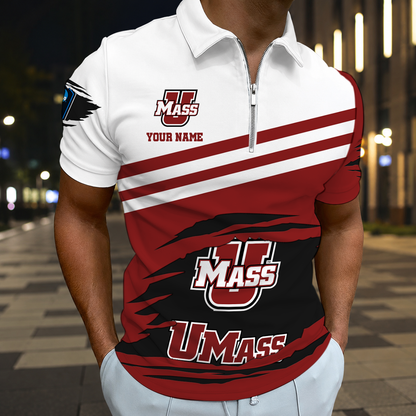 HOT DEAL - NEW CUSTOMIZED NCAA CFH15 UMM UMASS MINUTEWOMEN POLO SHIRT, ZIP POLO SHIRT & T-SHIRTS