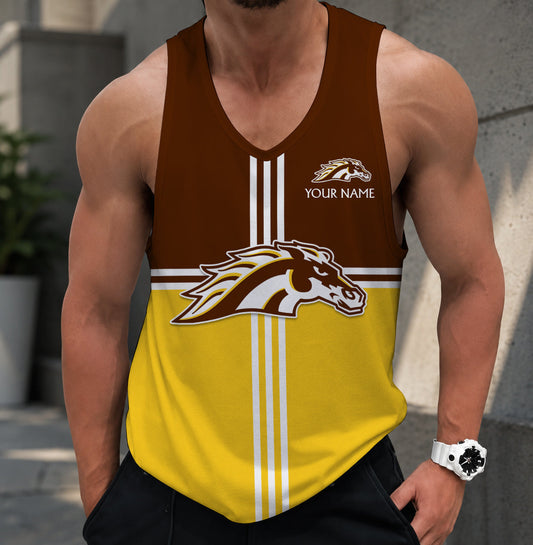 FLASH SALE - NEW CUSTOMIZED NCAA MFF15 WMB WESTERN MICHIGAN BRONCOS UNISEX TANK TOP