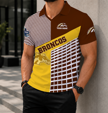 VIRAL EDITION - NEW CUSTOMIZED NCAA MFF15 WMB WESTERN MICHIGAN BRONCOS POLO SHIRT