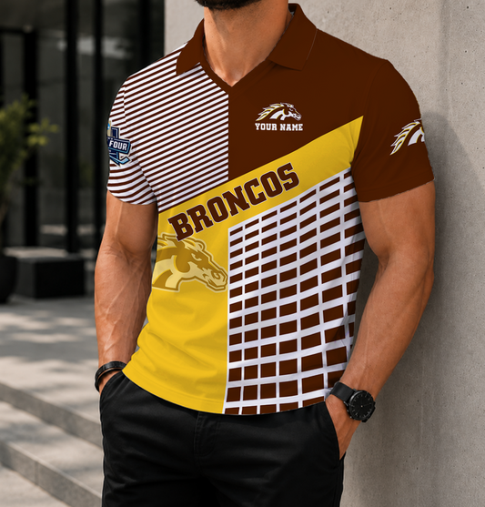 VIRAL EDITION - NEW CUSTOMIZED NCAA MFF15 WMB WESTERN MICHIGAN BRONCOS POLO SHIRT