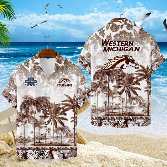 FINAL SALE - NEW CUSTOMIZED MFF15 WMB WESTERN MICHIGAN BRONCOS UNISEX HAWAIIAN SHIRT