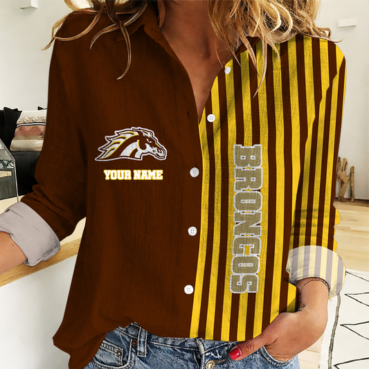 VIRAL EDITION - NEW CUSTOMIZED NCAA MFF15 WMB WESTERN MICHIGAN BRONCOS WOMEN CASUAL SHIRT FOR FAN